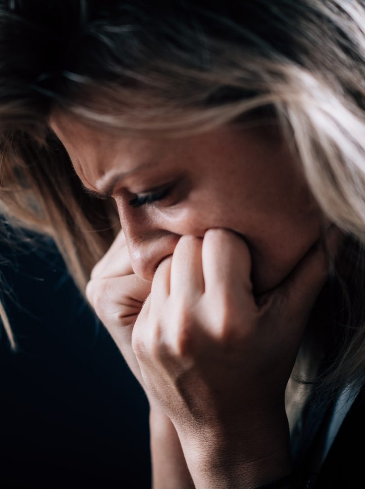Phobia – Portrait of a Fearful Troubled Woman Phobia – Portrait of a Fearful Troubled Woman